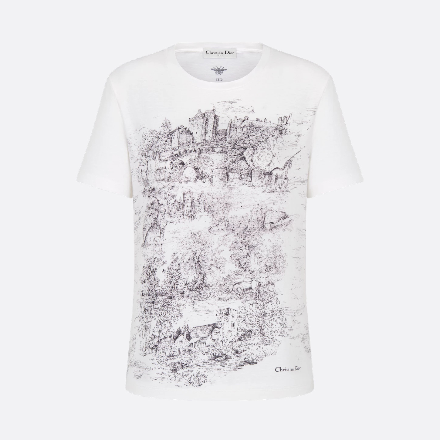 NIGO DIOR Women's Spring/summer Fashion Holiday Printed T-shirt Round Neck Casual Short Sleeved Top #nigo74234