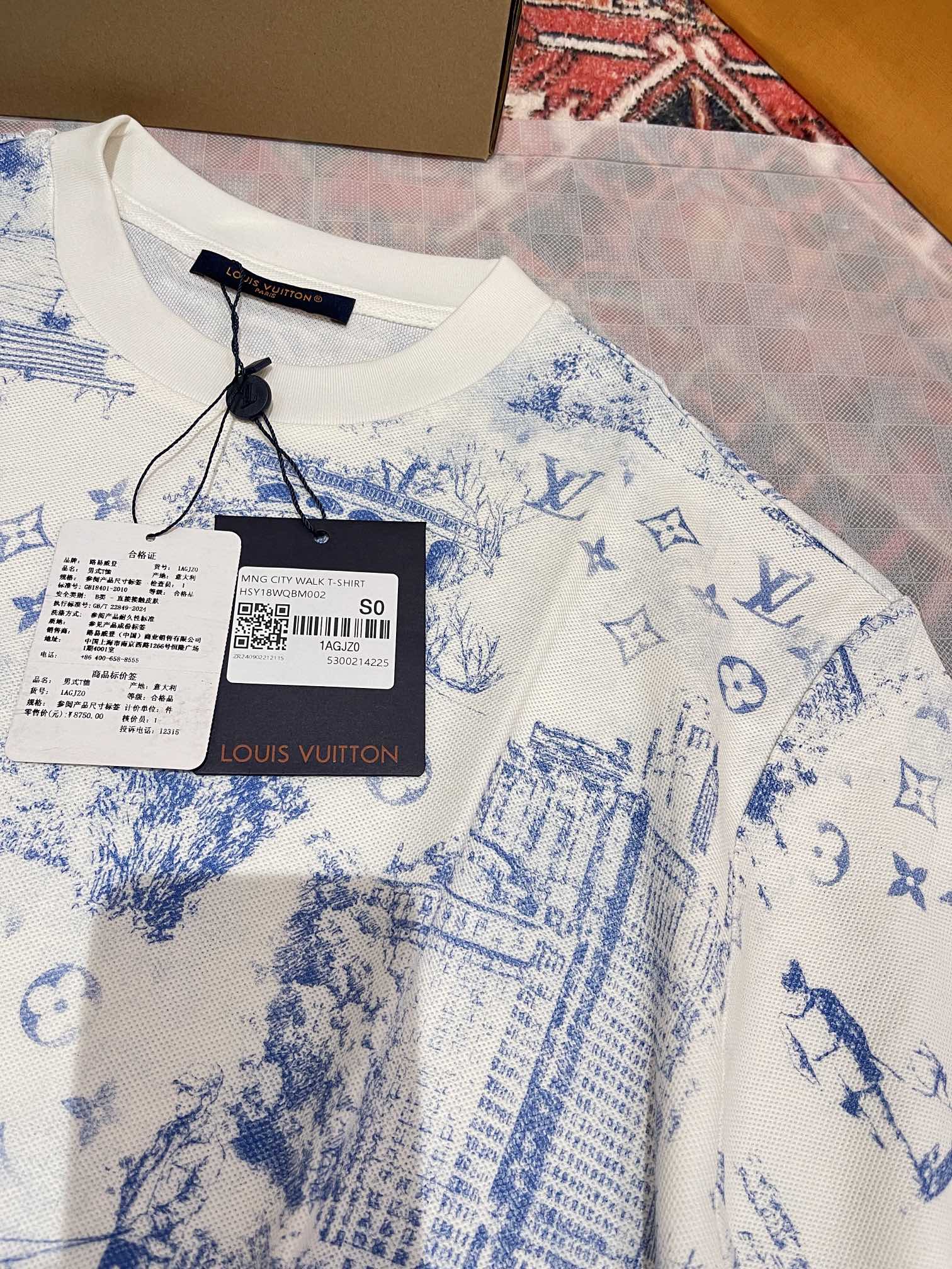 NIGO Louis Vuitton Men's And Women's Summer Graphic Print Cotton Round Neck Short Sleeve T-shirt #nigo74236