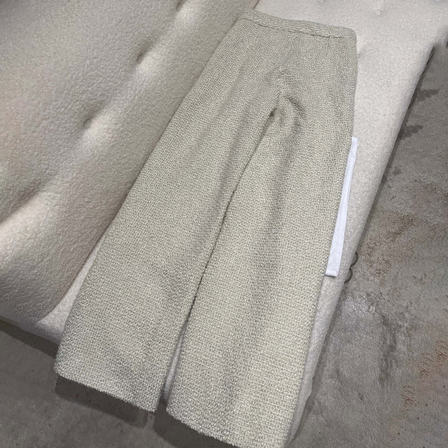 NIGO Chanel Women's Autumn And Winter Cashmere Tweed Casual Fit Solid Color Pants Ngvp #nigo9616