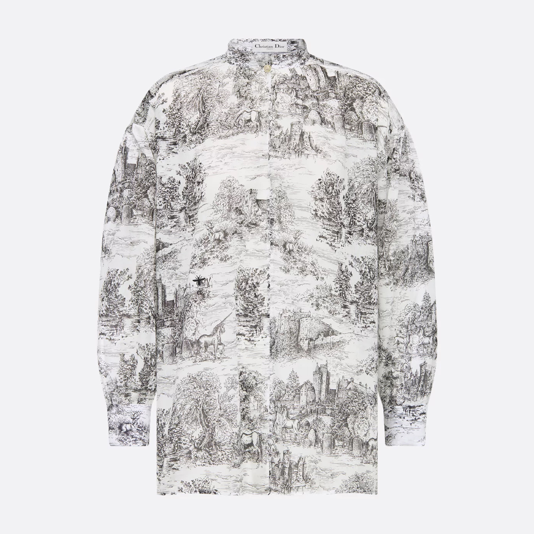 NIGO Dior Women's Retro Printed Cotton Spring Summer Autumn Standing Collar Fit Long Sleeve Shirt Ngvp #nigo9621