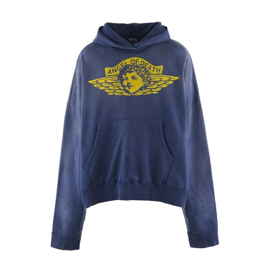 NIGO Saint Michael Men's Letter Printed Spring And Autumn Solid Color Pocket Cotton Long Sleeve Casual Loose Hooded Sweatshirt Ngvp #nigo9626