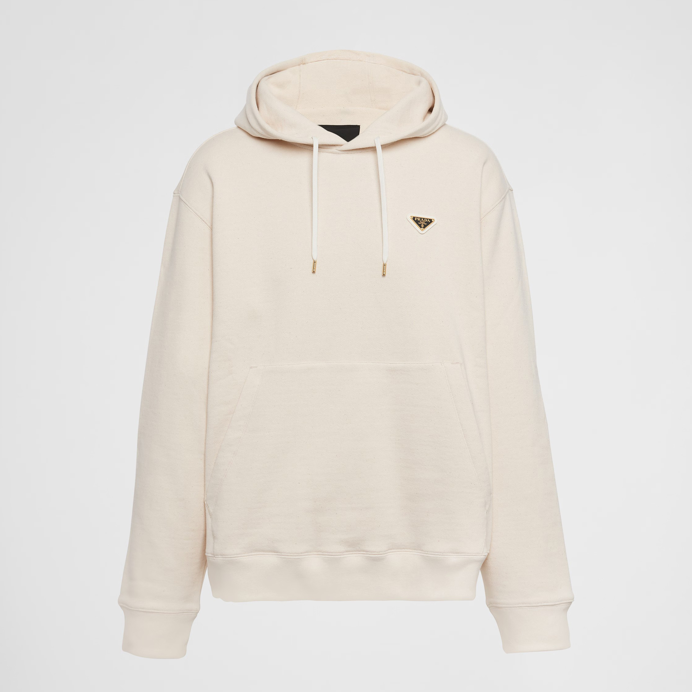 NIGO Prada Men's Spring and Autumn Solid Color Logo Triangle Label Hooded Loose Long Sleeve Sweatshirt #nigo74295