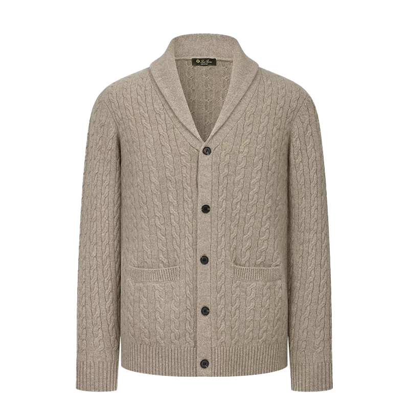 NIGO Loro Piana Men's Vintage Autumn And Winter Solid Color Single Breasted Cashmere Long Sleeve Cardigan Ngvp #nigo9625