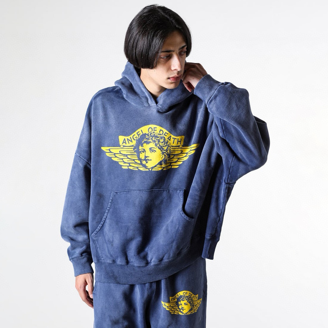 NIGO Saint Michael Men's Letter Printed Spring And Autumn Solid Color Pocket Cotton Long Sleeve Casual Loose Hooded Sweatshirt Ngvp #nigo9626