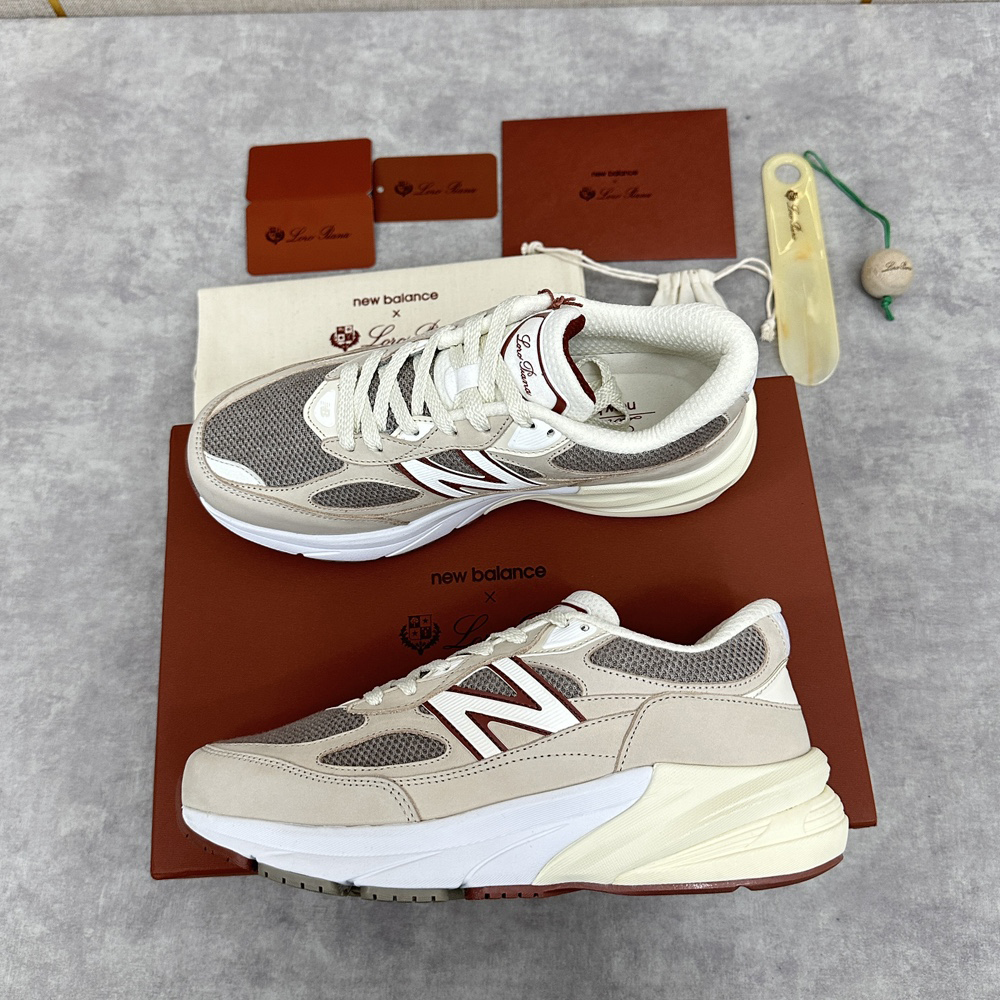 NIGO Loro Piana Newbalance 990v6 Men's Colorblock Leather Comfort Lace-Up Low Top Running Shoes #nigo74294