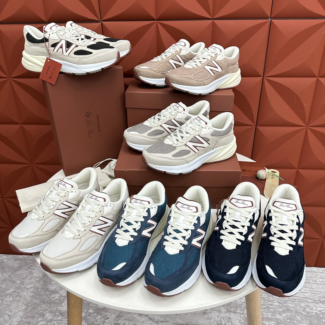 NIGO Loro Piana Newbalance 990v6 Men's Colorblock Leather Comfort Lace-Up Low Top Running Shoes #nigo74294