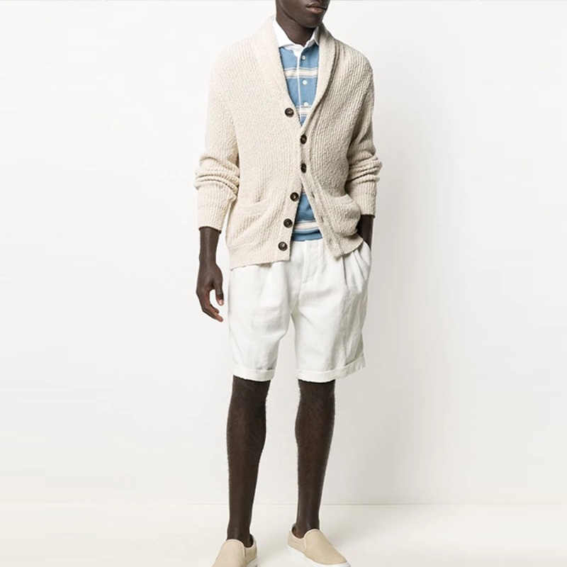 NIGO Brunello Cucinelli Men's Spring And Autumn V-Neck Single-Breasted Solid Color Long-Sleeved Loose Knitted Cashmere Cardigan Ngvp #nigo9624