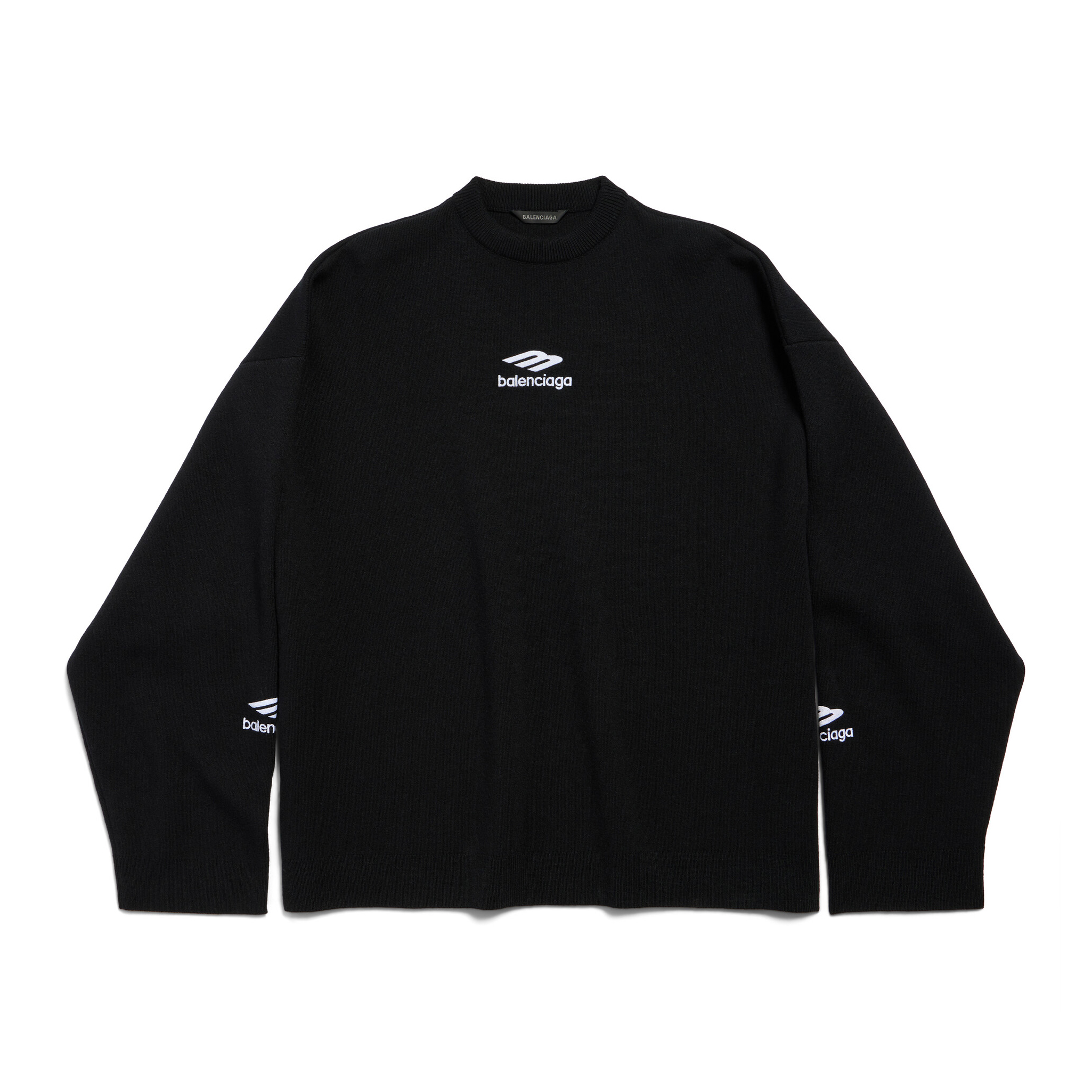 NIGO Balenciaga Men's Spring and Autumn Solid Color Logo Printed Round Neck Pullover Regular Fit Long Sleeve Sweater #nigo74275