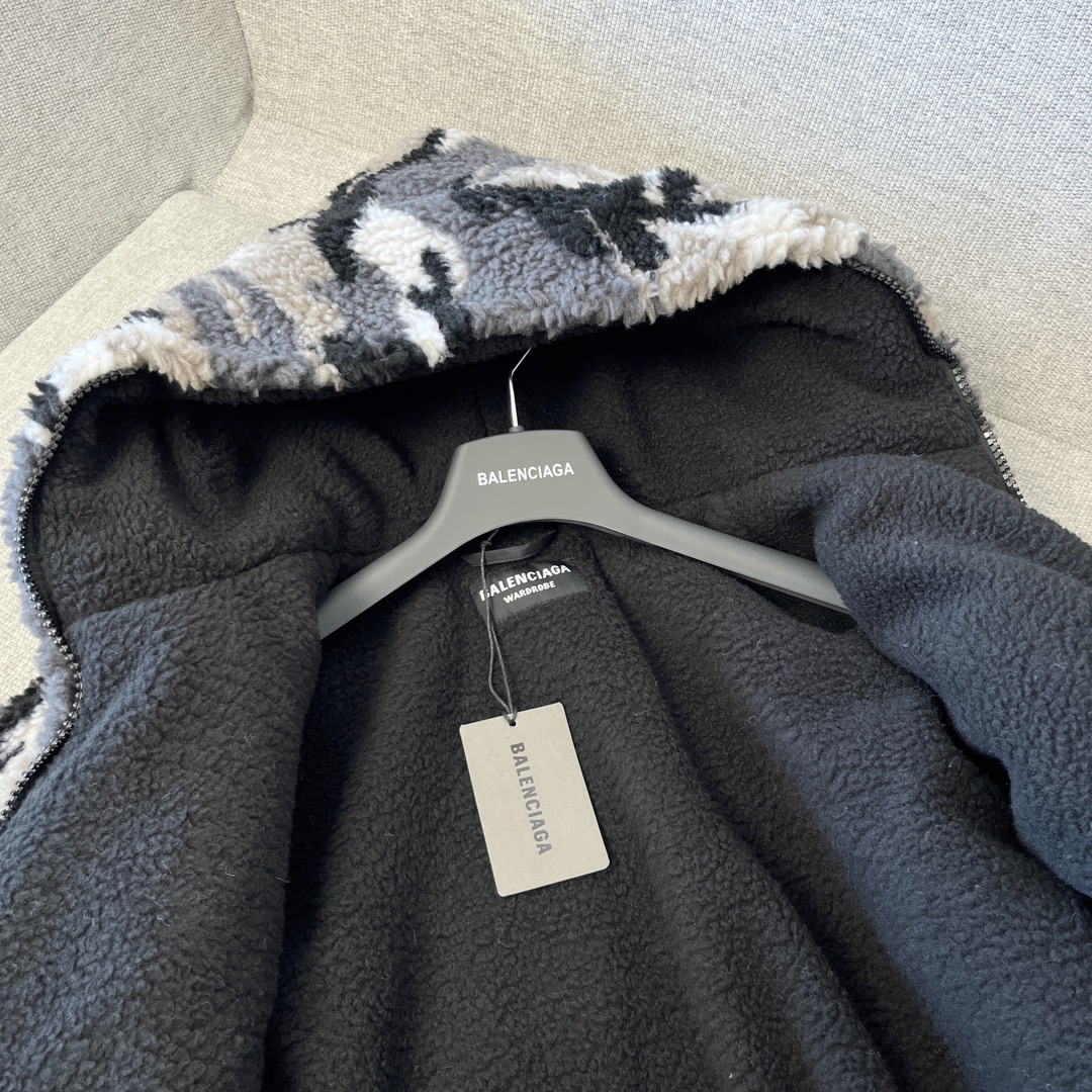 NIGO Balenciaga Men Women Autumn And Winter Camouflage Zipper Loose Suede Long Sleeve Hooded Jacket Ngvp #nigo9629