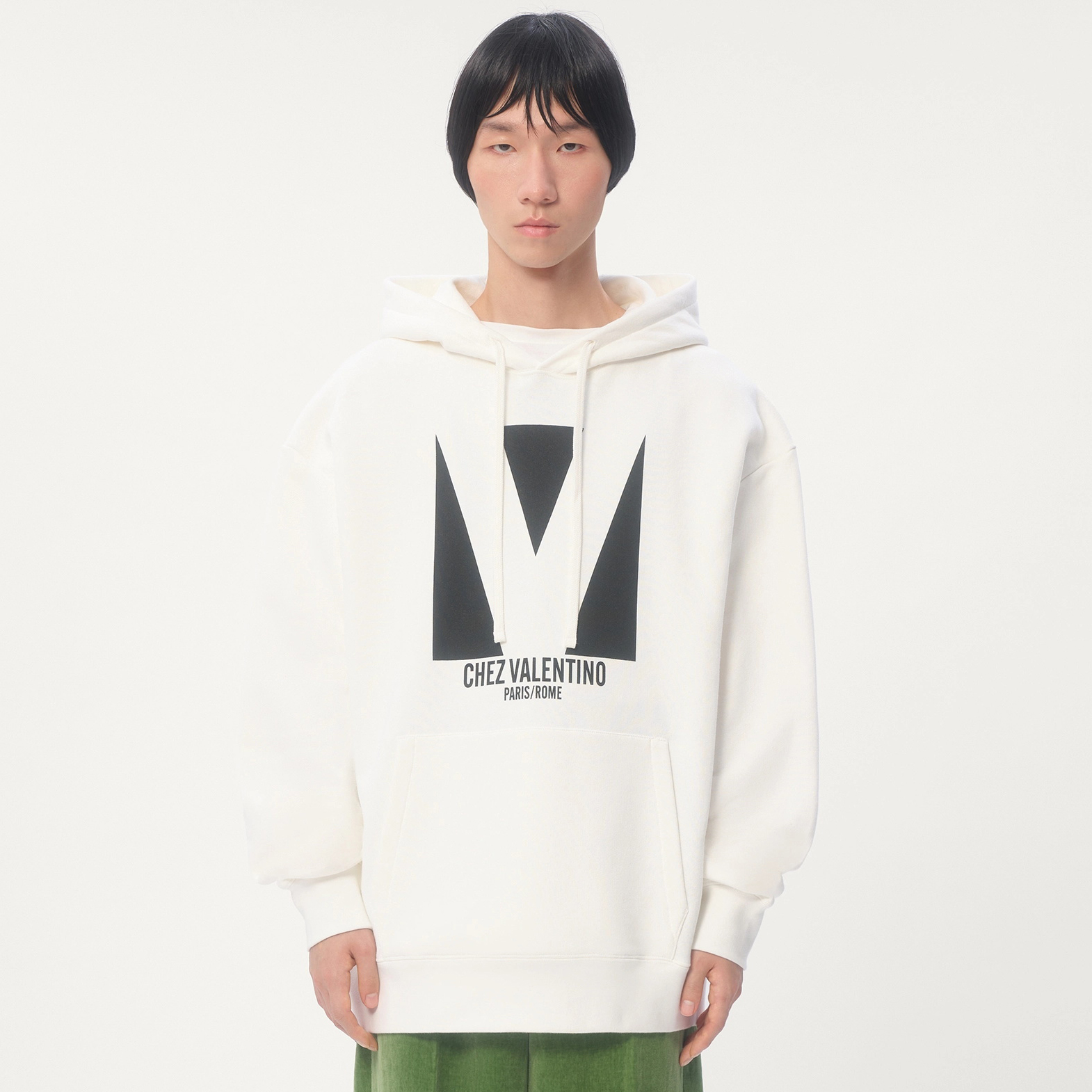 NIGO Valentino Men's Spring And Autumn Solid Color Logo Will Be A Loose Long Sleeved Hooded Sweatshirt #nigo74332