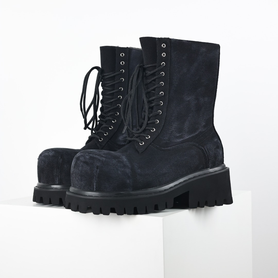 NIGO Balenciaga Men's Fall And Winter Stomper Casual Boots Vintage Old Lace-Up Short Shoes Ngvp #nigo9647