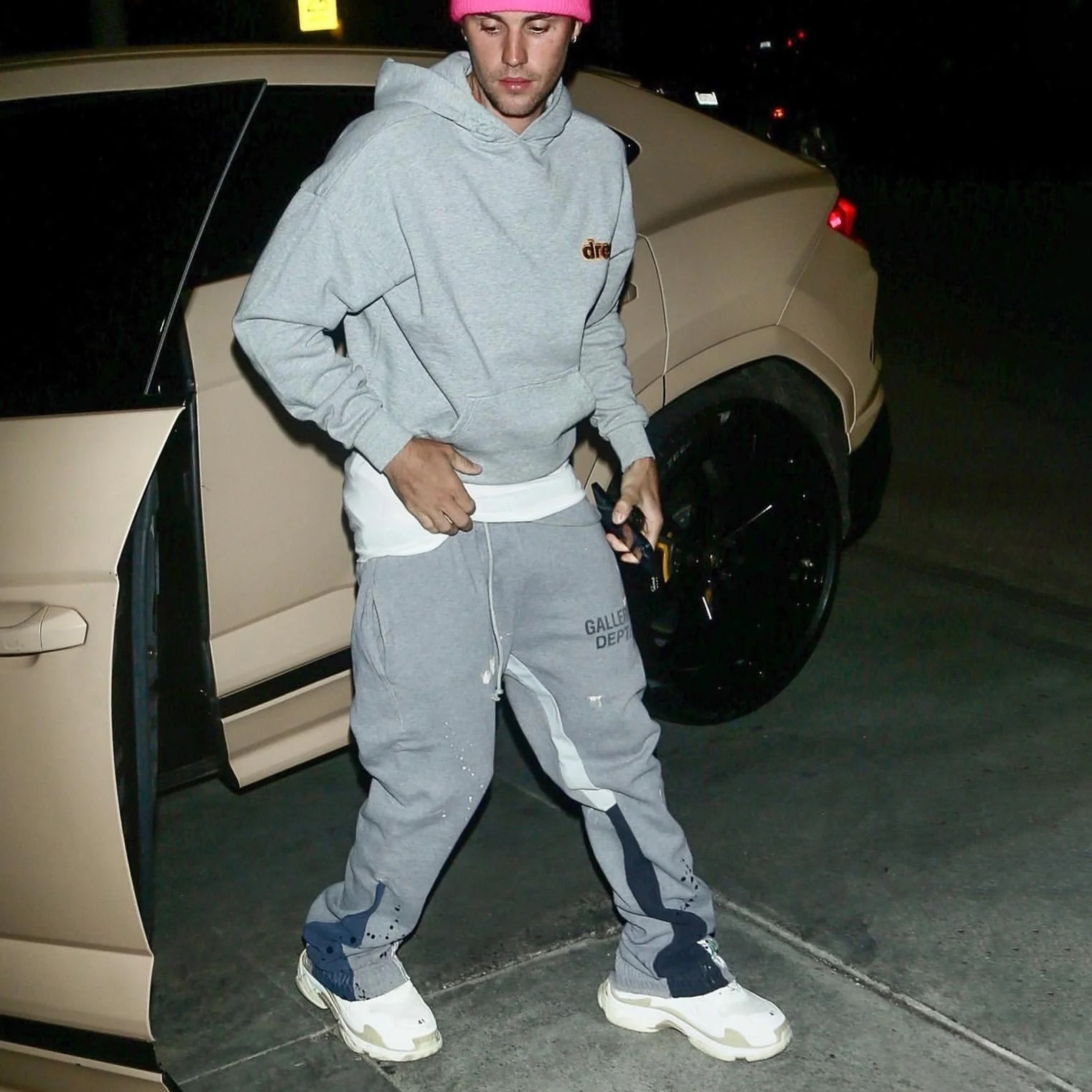 NIGO Gallery Dept Men's Spring And Autumn High Street Trend Structure Splicing Splash Ink Casual Sweatpants American Fashion Casual Straight Casual Pants #nigo71782