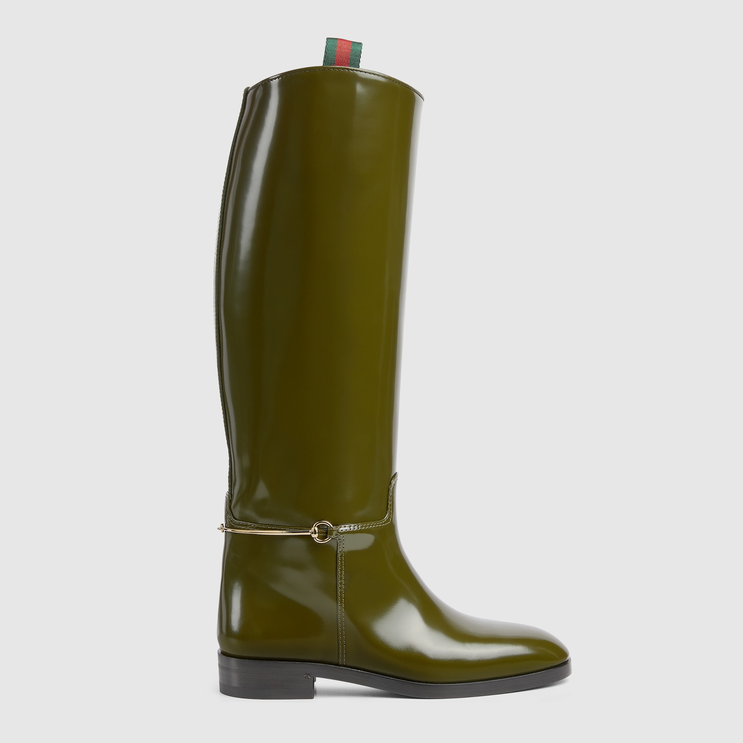 NIGO Gucci Women's Fashion Cowhide Equestrian Boots Autumn Winter Chic Temperament Trend Cool Knight Boots Heel Height 2.5cm #nigo71781