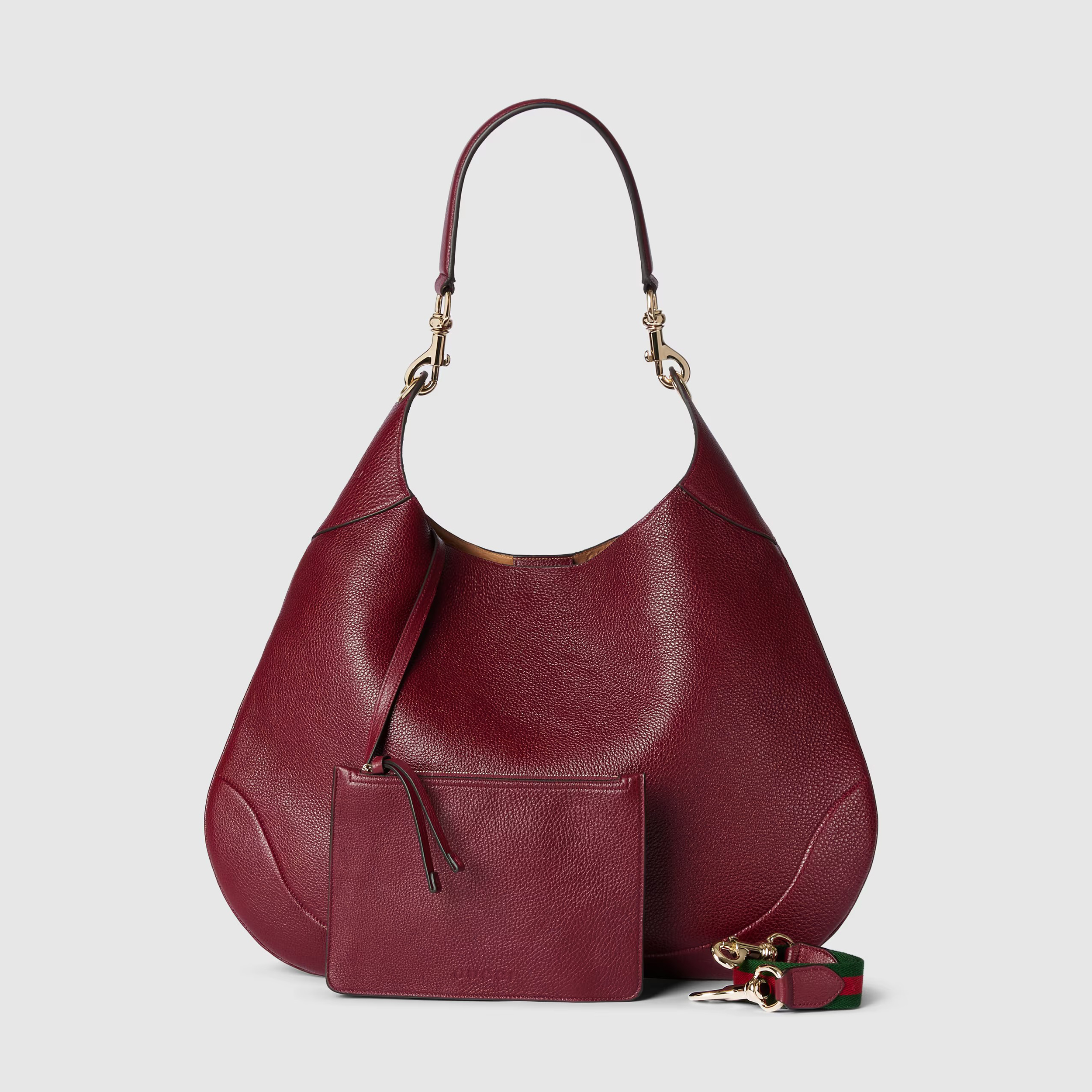 NIGO Gucci Women's Solid Color Embossed Logo Magnetic Button Closure Grained Leather Tote Bag Bags #nigo74344