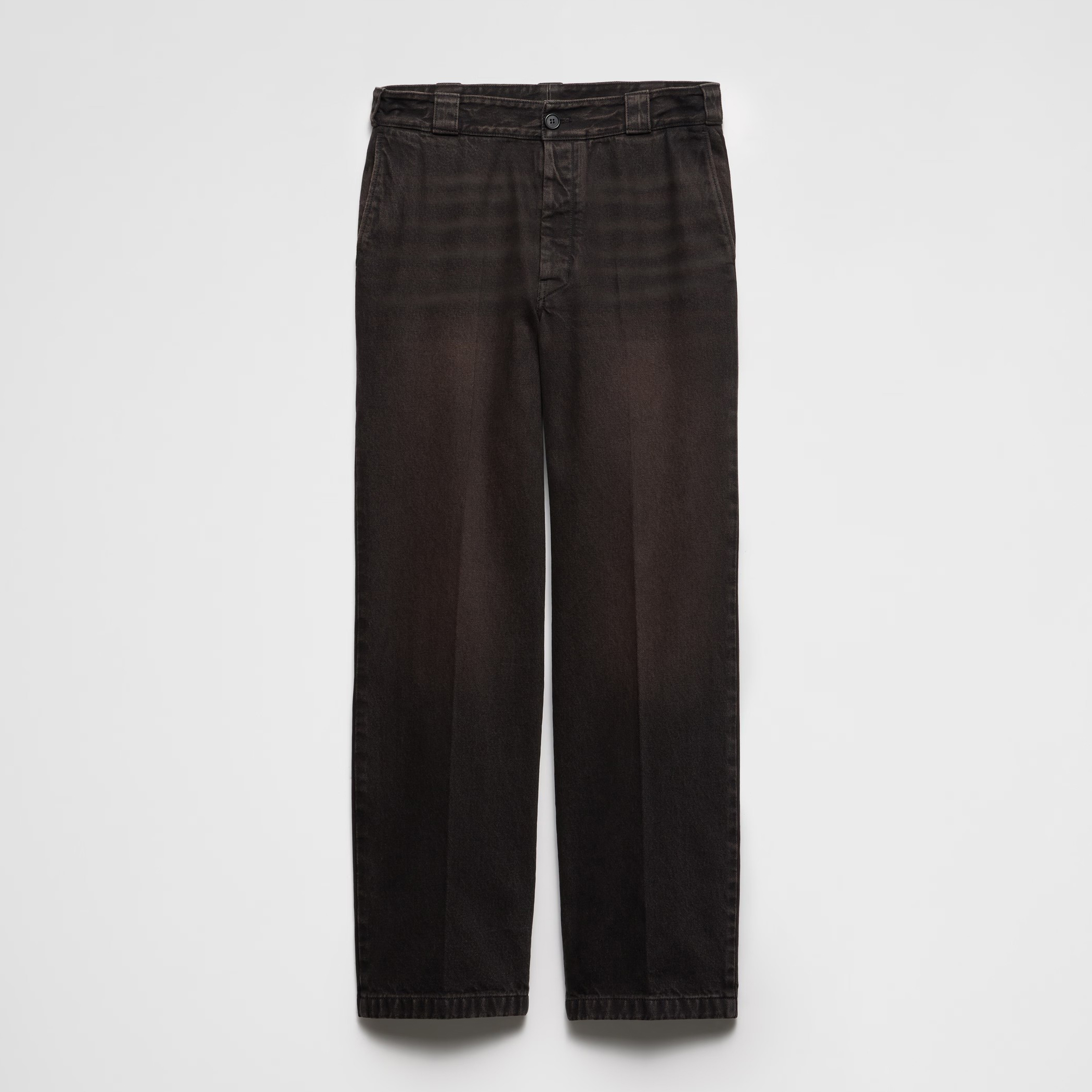 NIGO Prada Men's Spring and Autumn Solid Color Mid Waist Button Loose Jeans Pants #nigo74355