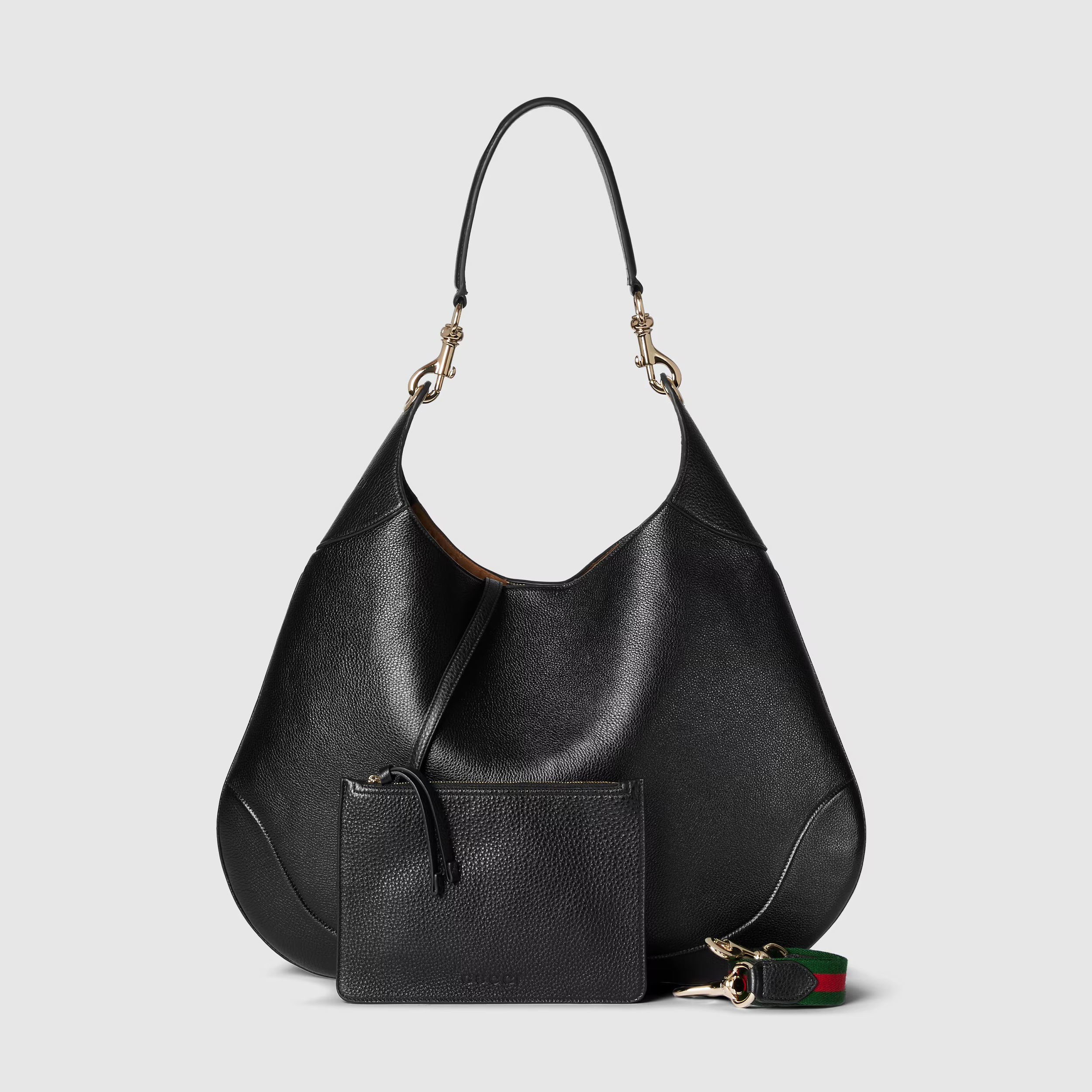 NIGO Gucci Women's Solid Color Embossed Logo Magnetic Button Closure Grained Leather Tote Bag Bags #nigo74344