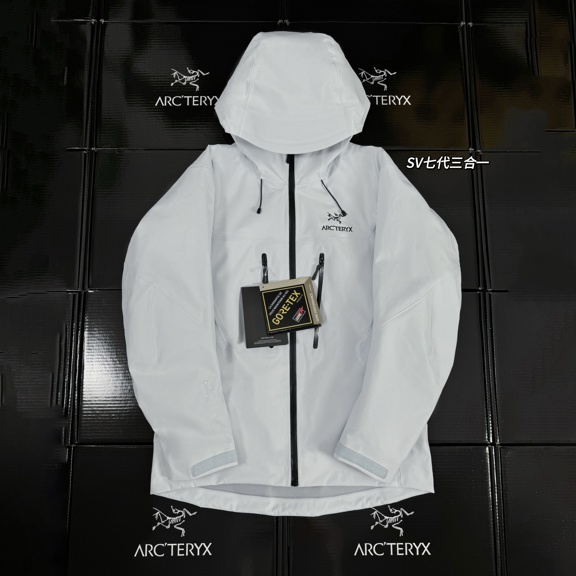 NIGO Arcteryx Autumn And Winter Solid Color Zipper Waterproof Windproof Long-Sleeved Hooded Jacket #nigo74358