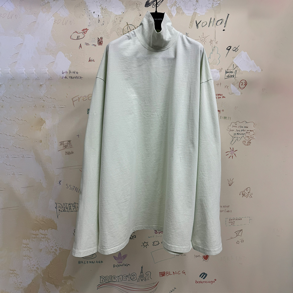 NIGO Balenciaga Men's Women's Autumn And Winter High-Neck Solid Color Cotton Loose Fashion Long-Sleeved T-Shirt Casual Elastic Lacing Pants Ngvp #nigo9652