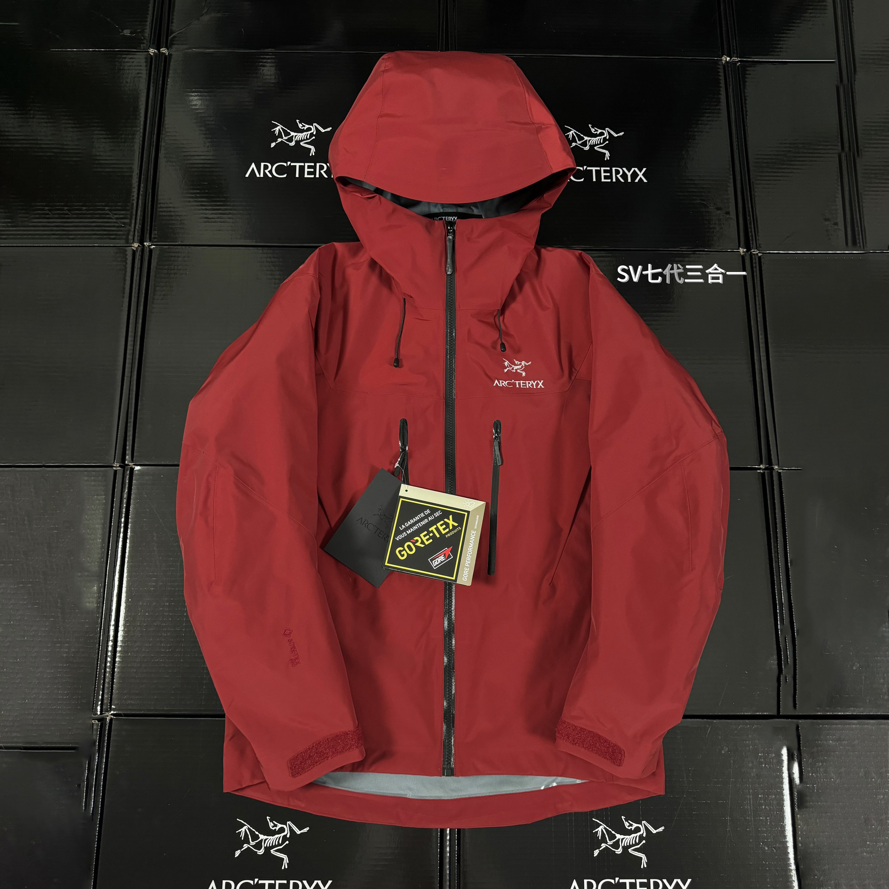 NIGO Arcteryx Autumn And Winter Solid Color Zipper Waterproof Windproof Long-Sleeved Hooded Jacket #nigo74358
