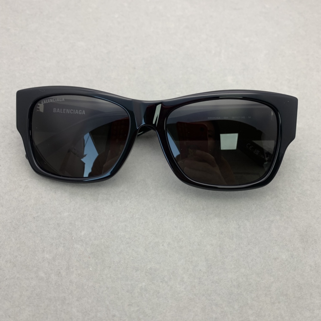 NIGO Balenciaga Men's Black Personalized Trend Letter Printing Simple Plate Frame Rectangular Sunglasses Glasses #nigo74374