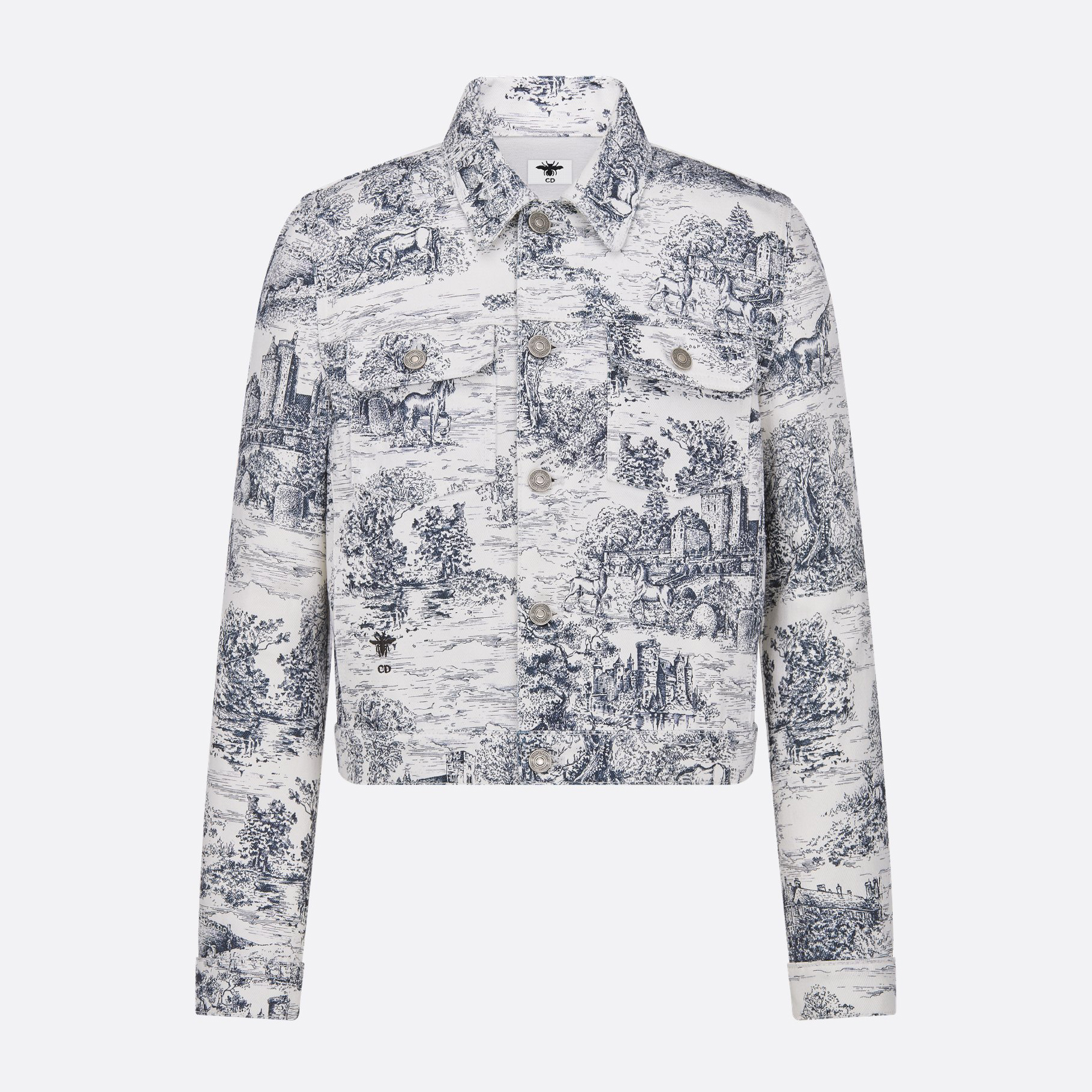 NIGO Dior Women's Spring and Autumn Botanical Floral Pattern Cotton Single Breasted Denim Long Sleeve Jacket #nigo74357