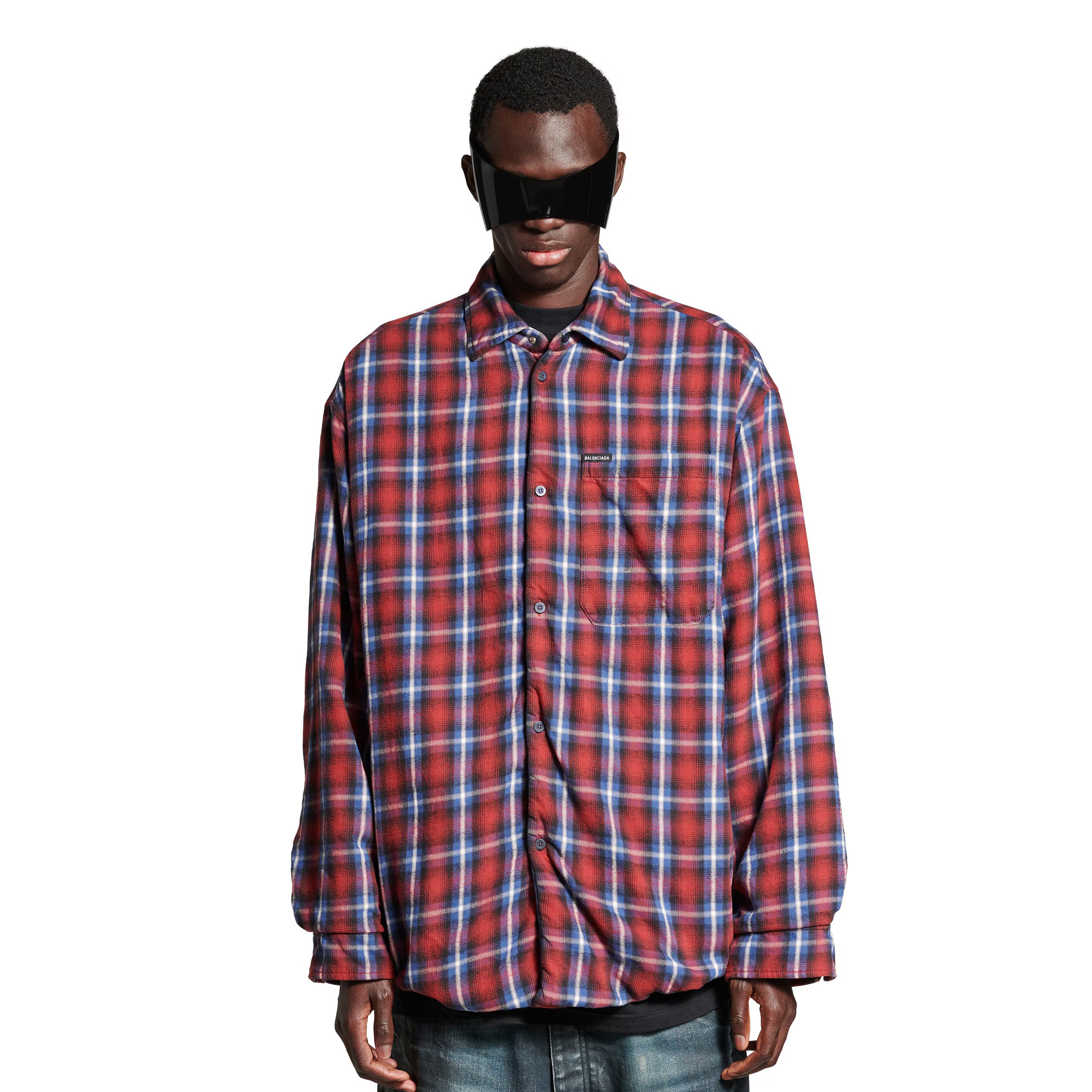 NIGO Balenciaga Men's Fall And Winter Color Blocking Check Single-Breasted Double-Sided Loose Shirt Cotton Long-Sleeved Jacket Ngvp #nigo9653