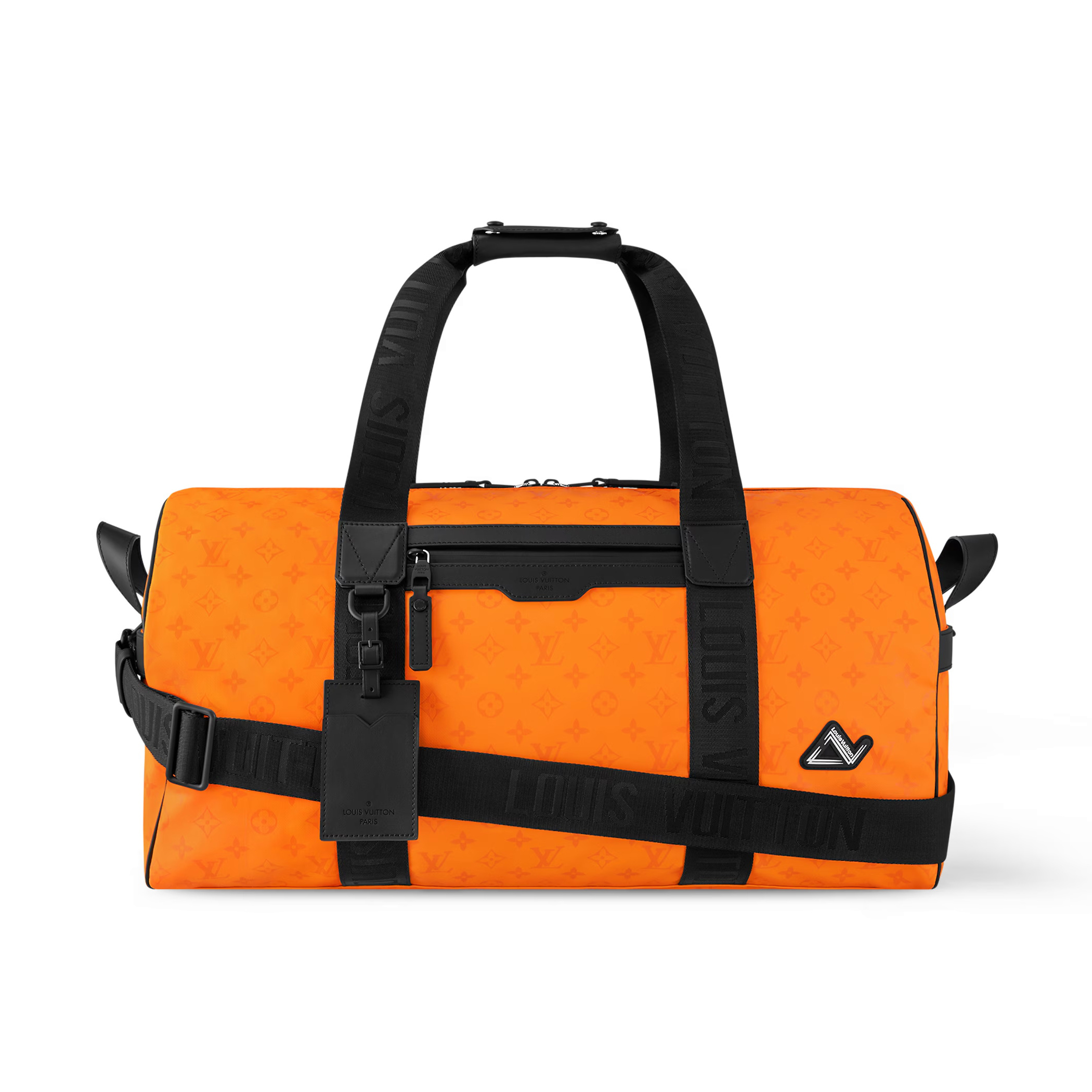 NIGO Louis Vuitton Keepall Sport Men's Orange Letter Logo Zipper Closure Coated Canvas Shoulder Crossbody Tote Travel Bag Bags #nigo74386