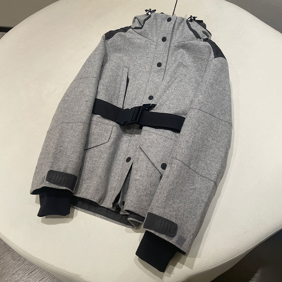 NIGO Moncler Women's Autumn And Winter Kilobird Check Wool Single Breasted Hooded Long Sleeve Puffer Down Coat Jacket Ngvp #nigo9659