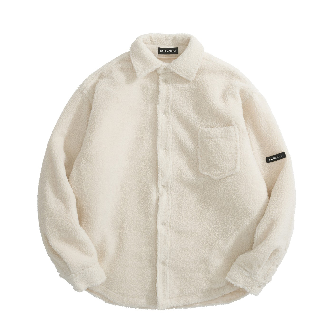 NIGO Balenciaga Men's And Women's Autumn And Winter Solid Color Lapel Single Breasted Lamb Wool Fabric Long Sleeved Jacket #nigo74395