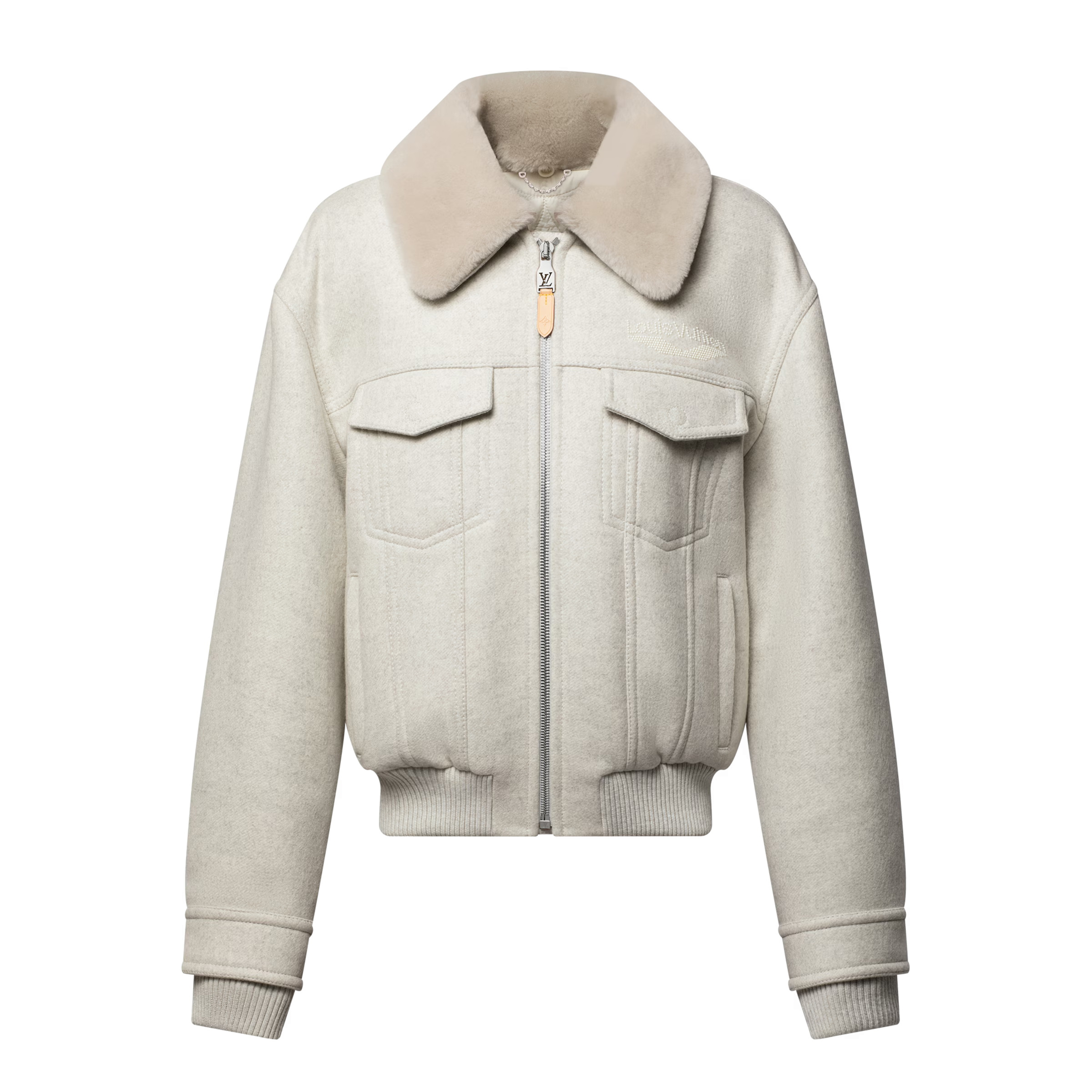 NIGO Louis Vuitton Men's Autumn and Winter Solid Color Wool Lapel Zipper Long Sleeve Jacket #nigo74399