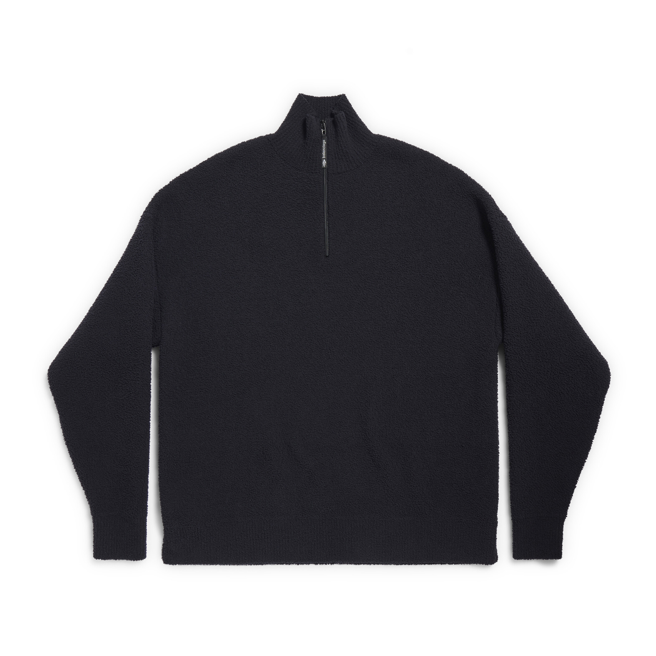 NIGO Balenciaga Men's Autumn and Winter Solid Color Standing Collar Half Zipper Drop Shoulder Long Sleeve Sweatshirt #nigo74396