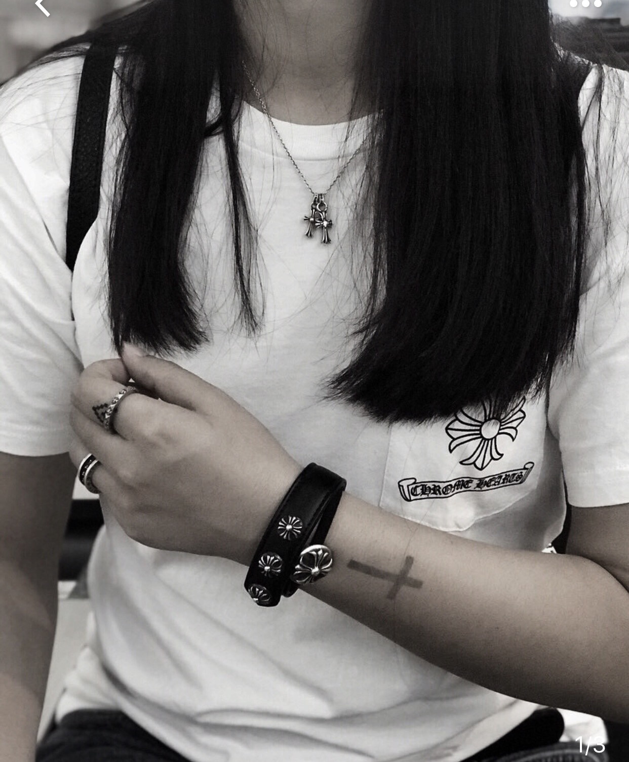 NIGO Chrome Hearts Men Women 925 Silver Cross Pendant Vintage Solid Color Fashion Necklace Accessories #nigo74444