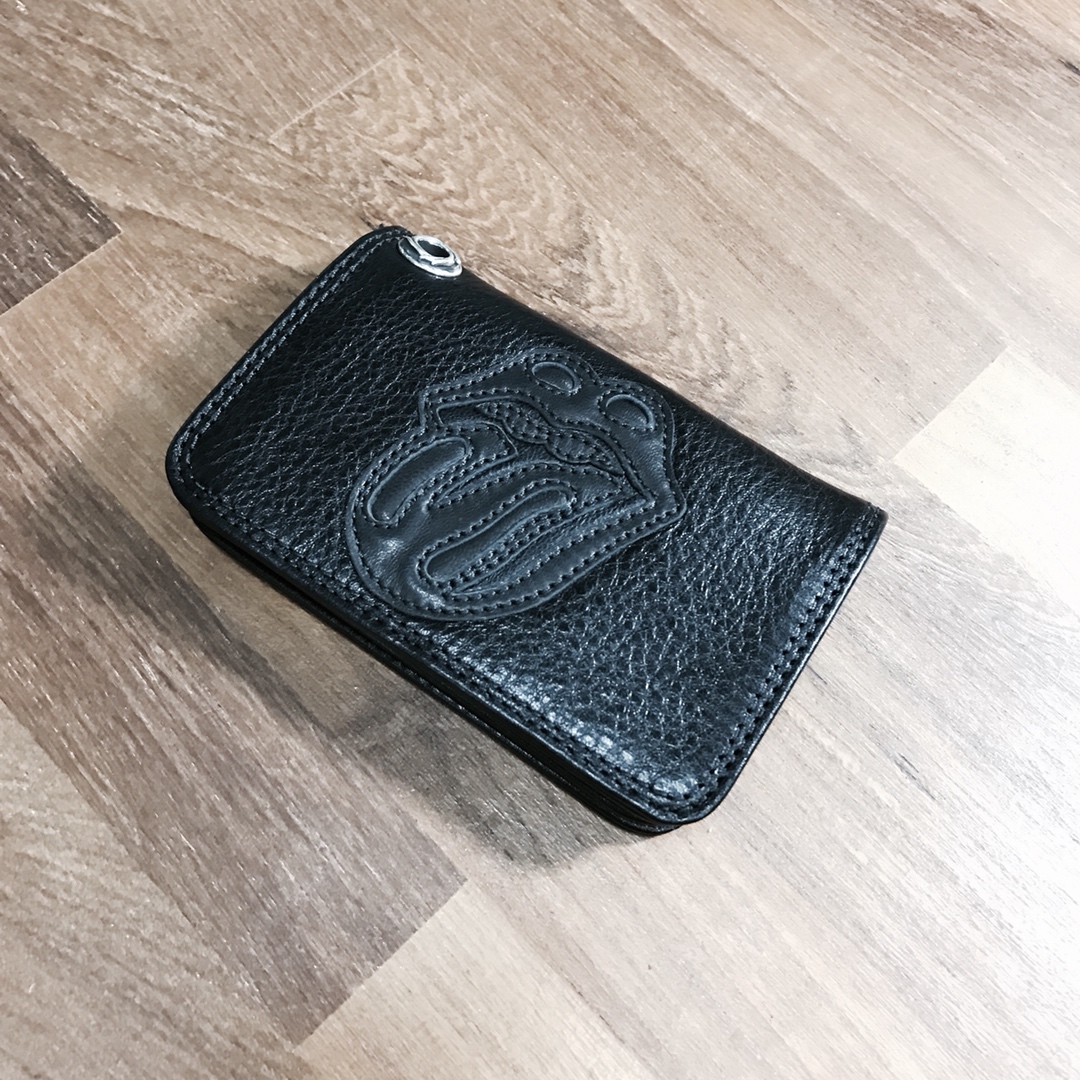 NIGO Chrome Hearts Men's and Women's Black Cowhide Tongue Printed Clutch Card Case Bag Bags #nigo74423