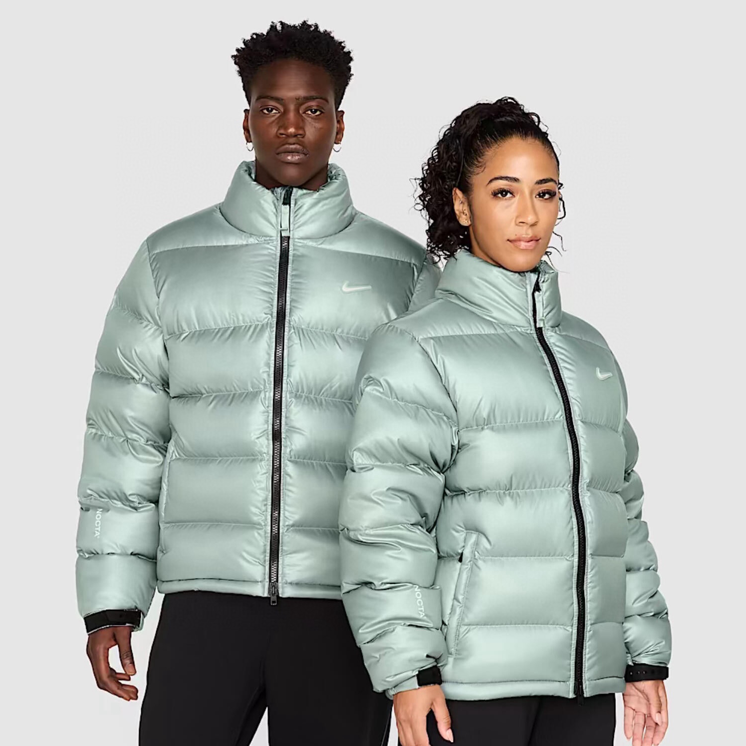 NIGO Nike x Drake Nocta Men's Winter Solid Colour Logo Zipper Long Sleeve Puffer Down Jacket #nigo74431