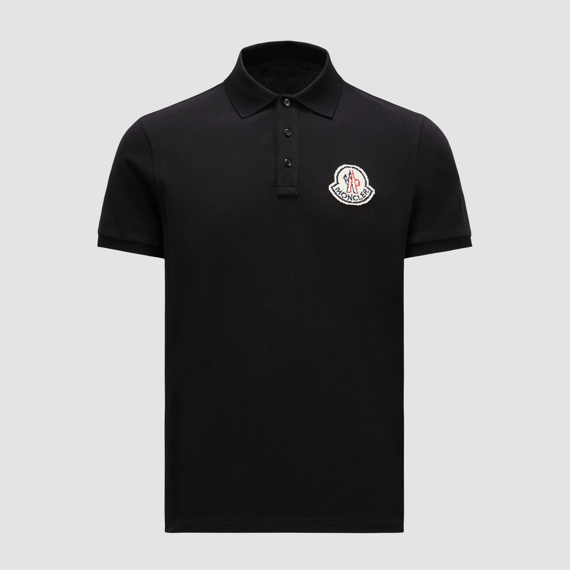 NIGO Moncler Men's Summer Black Logo Patch Pullover Short Sleeve Polo Shirt T-Shirt #nigo74424