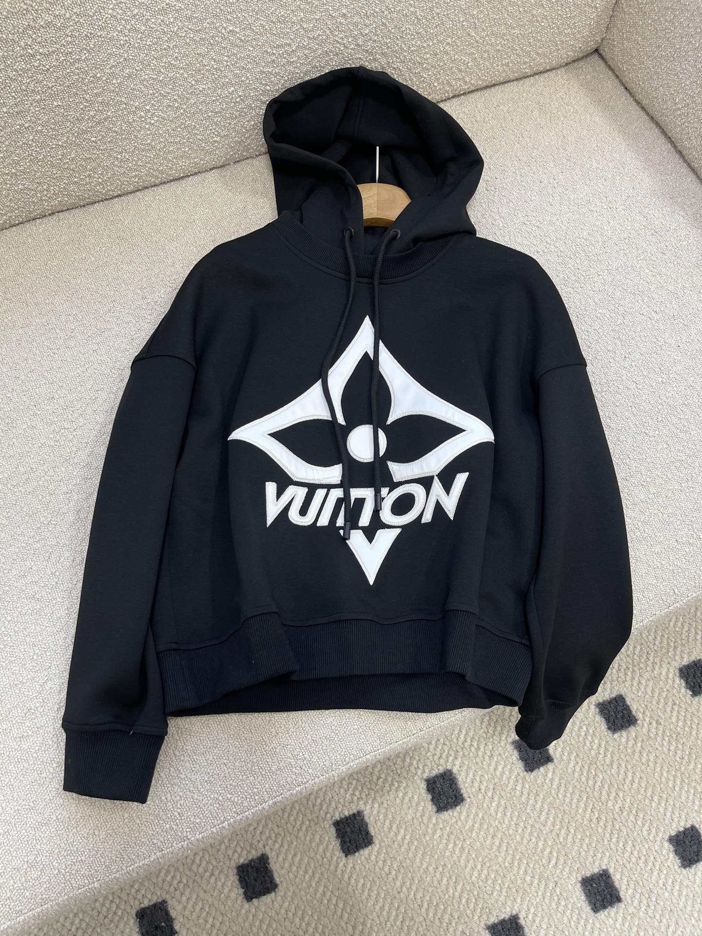 NIGO Louis Vuitton Women's Spring and Autumn Solid Color Logo Pattern Printed Hooded Long Sleeve Sweatshirt #nigo74425
