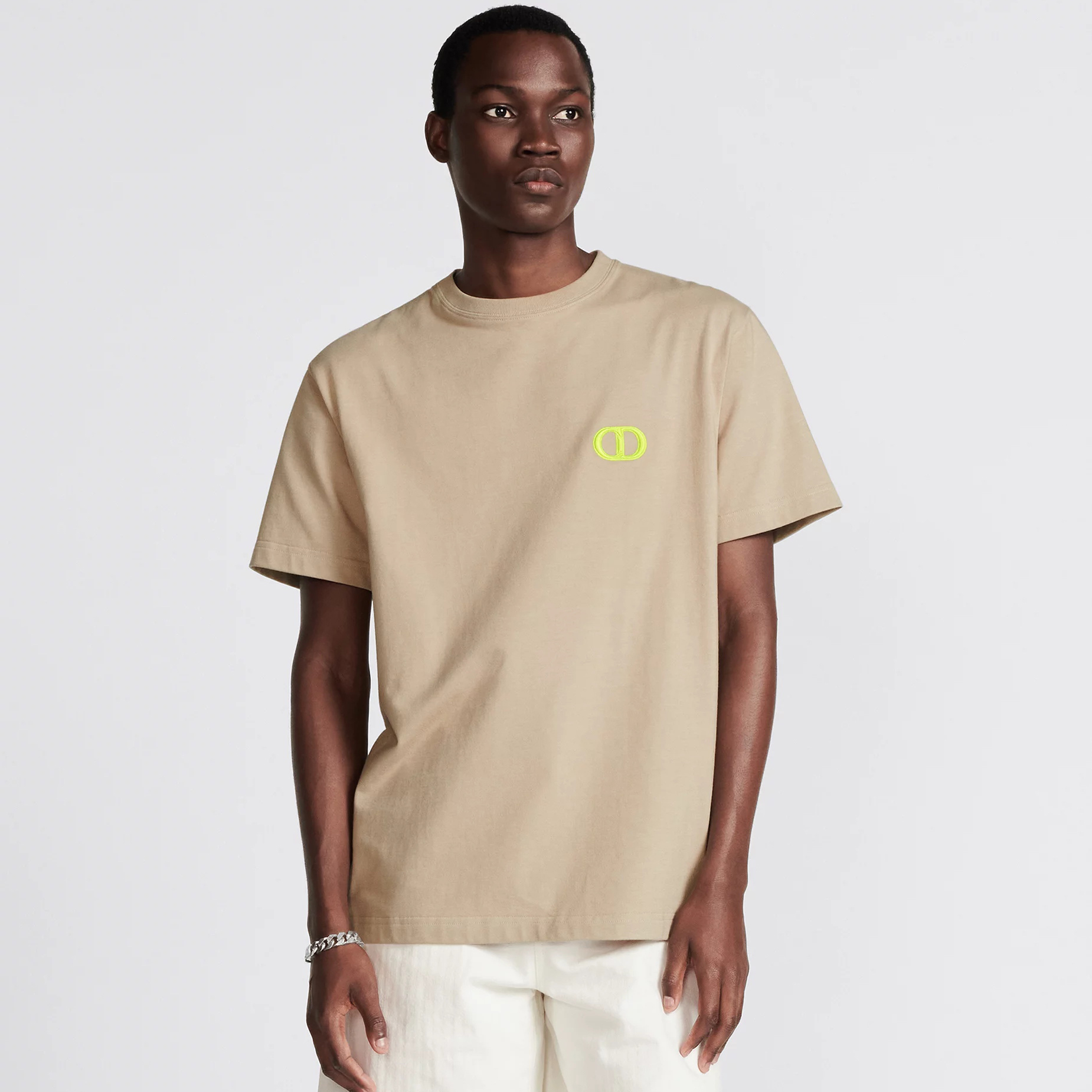 NIGO Dior Men's Summer Logo Embroidery Loose Solid Color Round Neck Cotton Short Sleeve T-Shirt #nigo74449