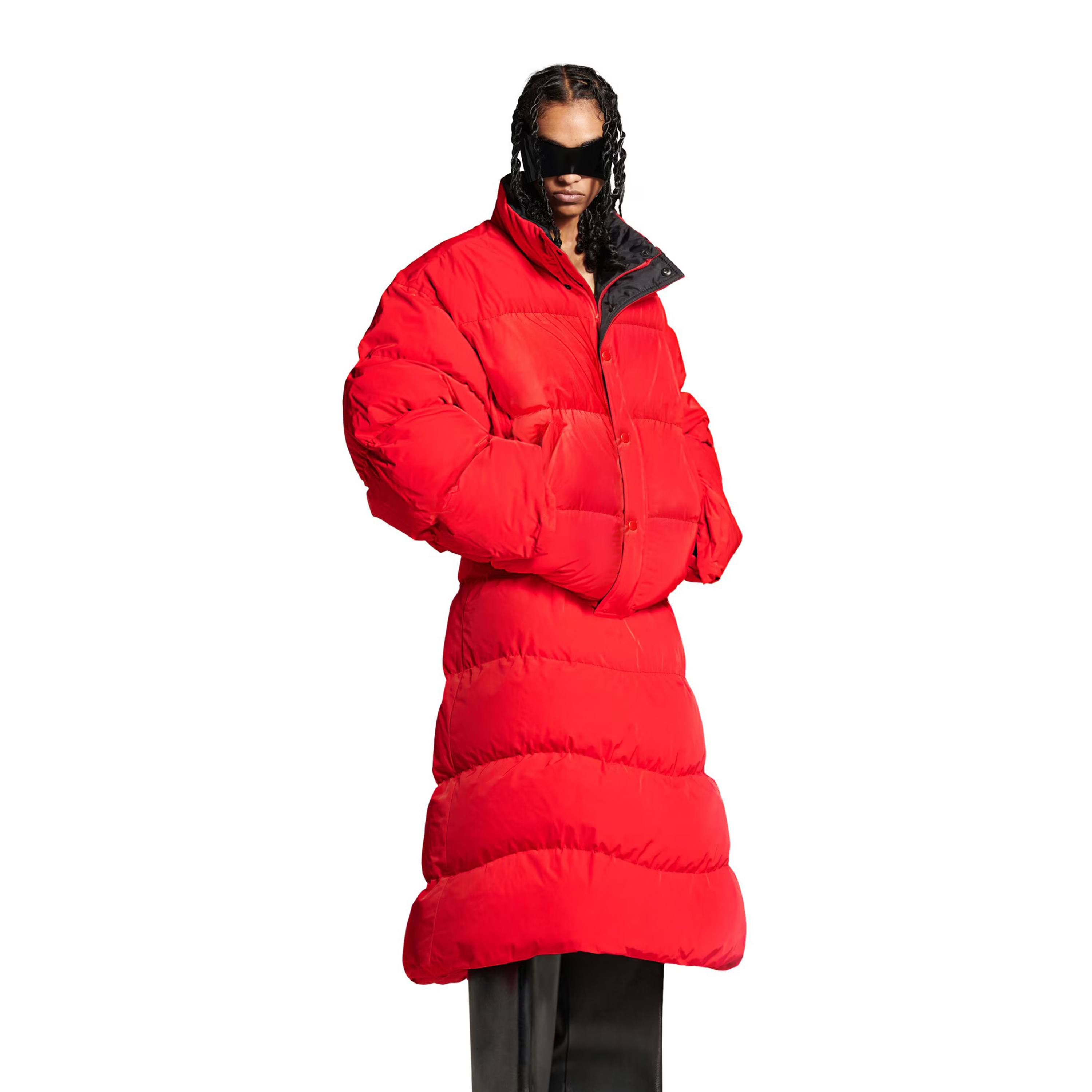 NIGO Balenciaga Women's Autumn And Winter Reversible High Collar Single-Breasted Solid Color Loose Puffer Down Jacket Casual Fluffy Side Zipper High-Waisted A-Line Mid-Length Skirt Ngvp #nigo9669