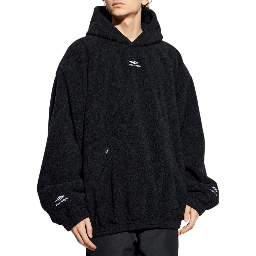 NIGO Balenciaga Men's Autumn and Winter Solid Color Embroidery Letter Print Teddy Woven Fabric Hooded Sweatshirt #nigo74459