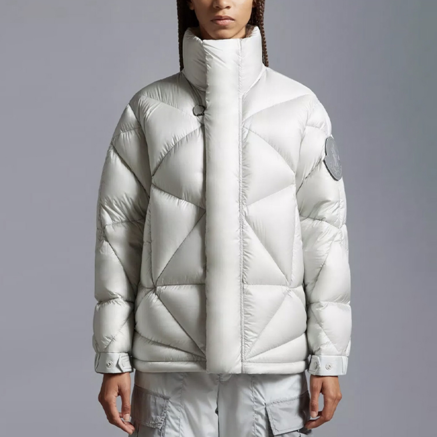 NIGO Moncler X Pharrell Williams Women's Autumn/Winter Solid Color Quilted Stand Collar Warm Zipper Long Sleeve Puffer Down Jacket #nigo74461