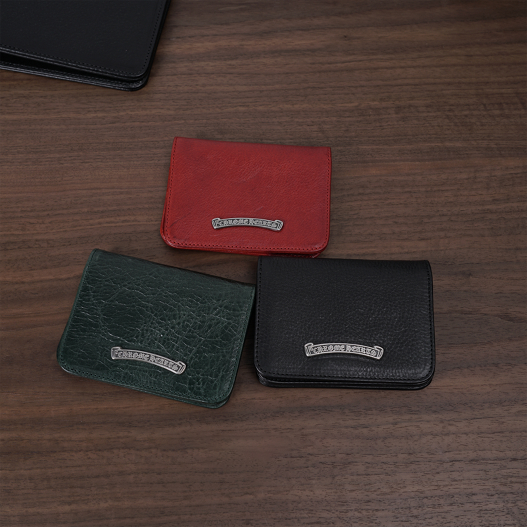 NIGO Chrome Hearts Luxury Fashion Trend Italian Cowhide 925 Sterling Silver Accessories Couple Men's And Women's Models Folding Card Case Card Holder Bags Bag #nigo71786