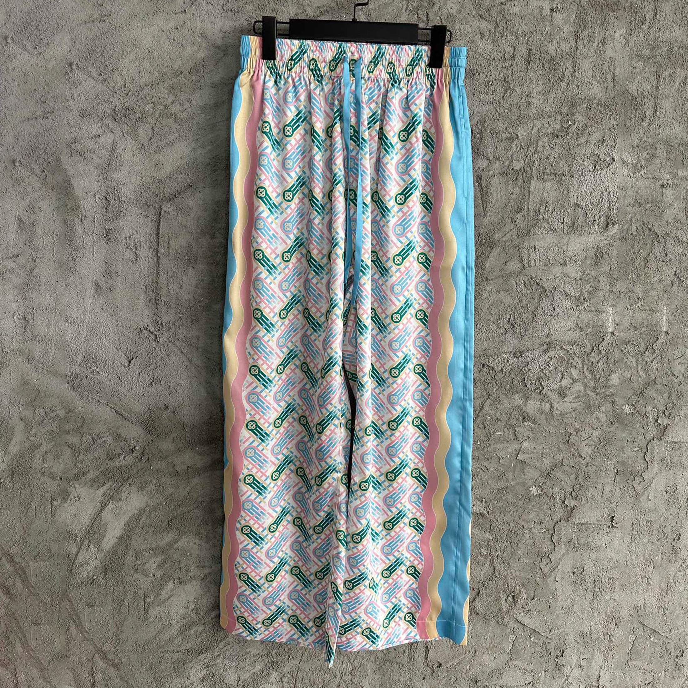 NIGO Casablanca Men's Summer Thin Versatile Printed Pants American High Street Loose Straight Casual Wide Leg Trousers #nigo71785