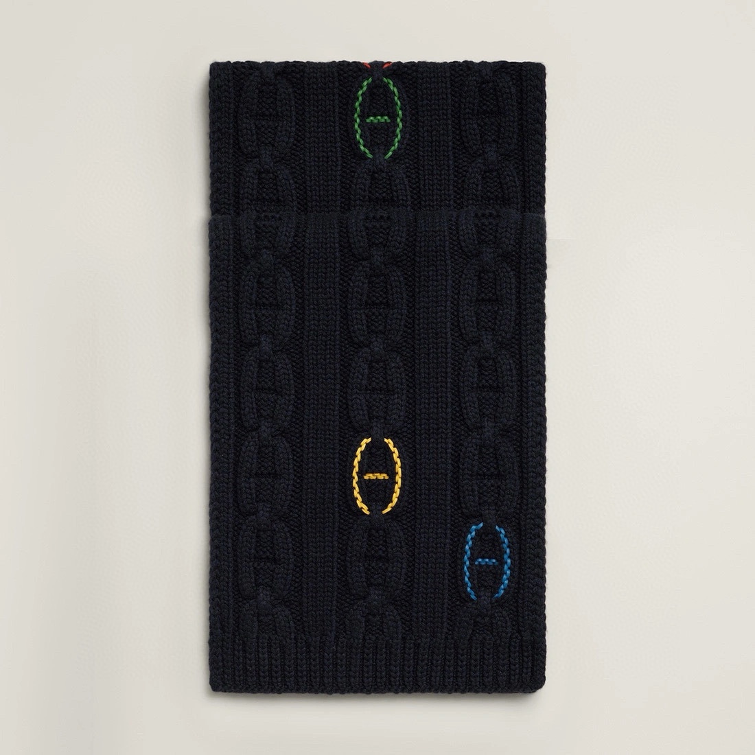 NIGO Hermes Knitted Chaine D'ancre Chain Link Cashmere Scarf Fashion Casual Solid Colour Warm 100% Cashmere Men's Autumn & Winter Accessories Ngvp #nigo9716