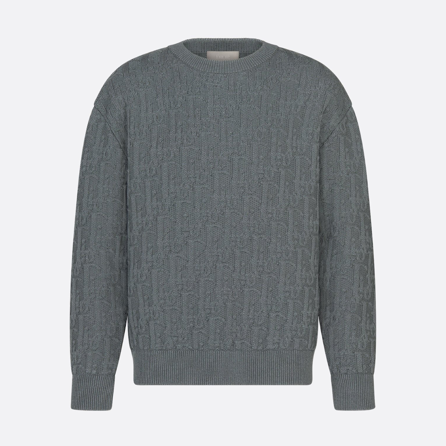 NIGO Dior Men's Spring and Autumn Solid Color Printed Ribbed Crew Neck Knit Sweater #nigo74476