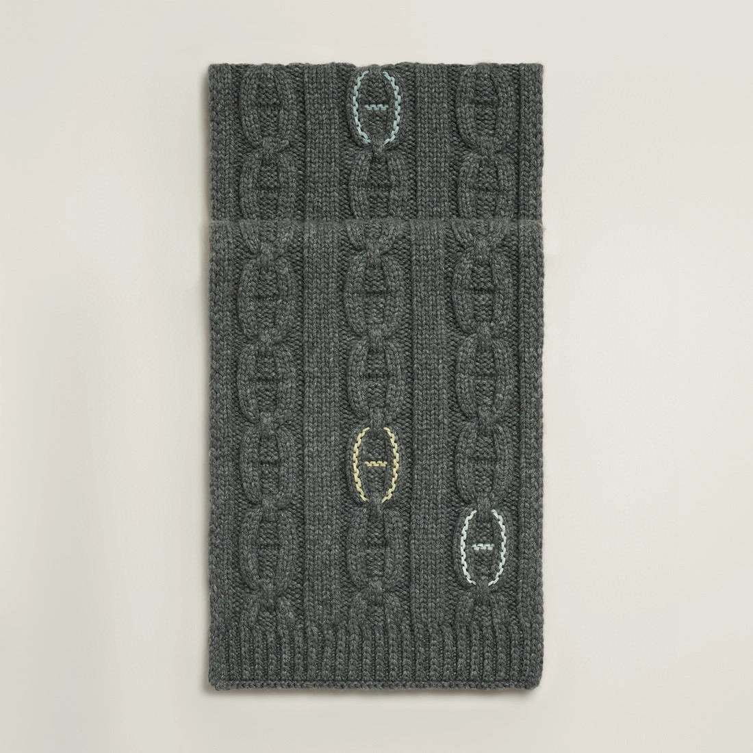 NIGO Hermes Knitted Chaine D'ancre Chain Link Cashmere Scarf Fashion Casual Solid Colour Warm 100% Cashmere Men's Autumn & Winter Accessories Ngvp #nigo9716