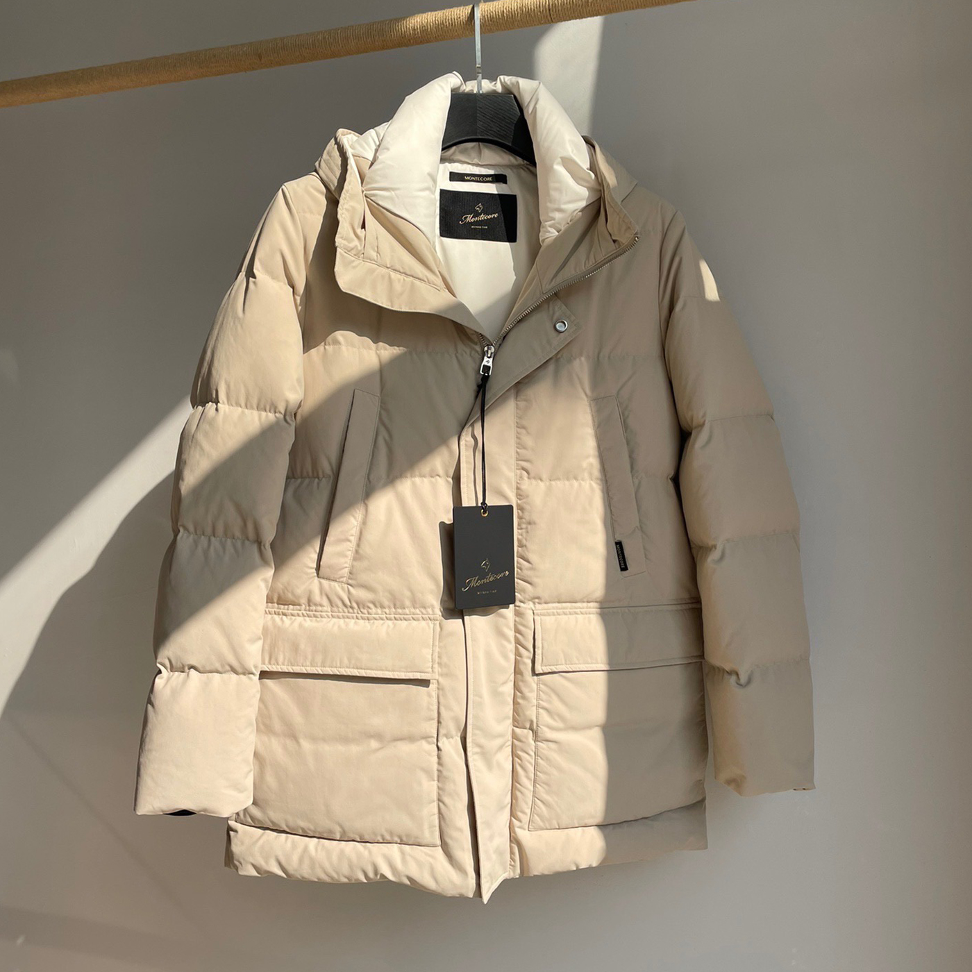 NIGO Montecore Men's Autumn/Winter Solid Color Hooded Zipper Casual Long Sleeve Puffer Down Jacket #nigo74484