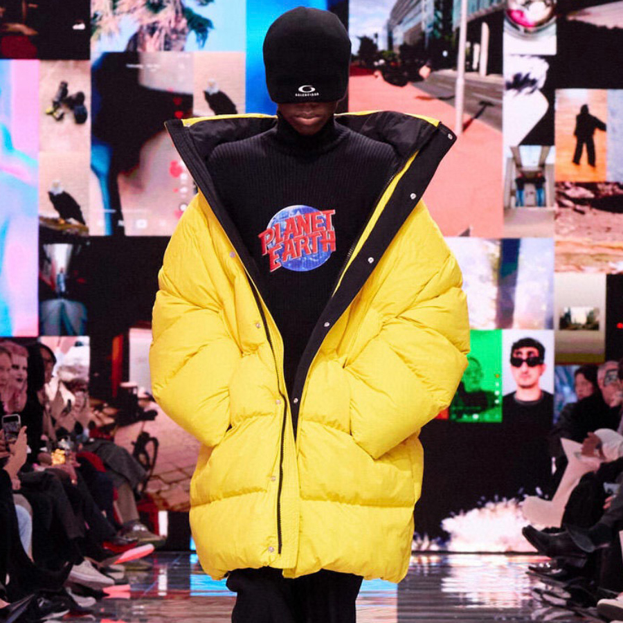 NIGO Balenciaga Men's Autumn and Winter Solid Color Letter Printed Single Breasted Zipper Long Sleeve Puffer Down Jacket #nigo74481