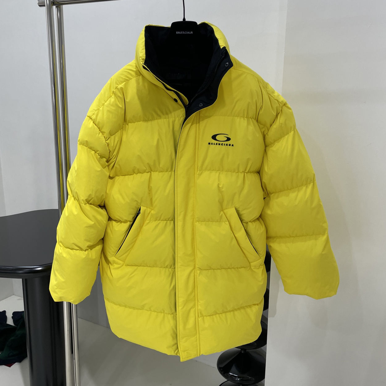 NIGO Balenciaga Men's Autumn and Winter Solid Color Letter Printed Single Breasted Zipper Long Sleeve Puffer Down Jacket #nigo74481