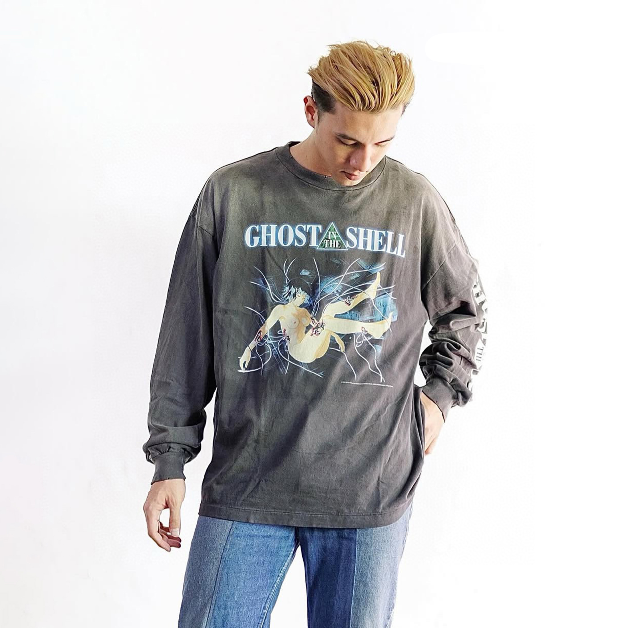 NIGO Saint Michael Attack On Titan Co-branded Motoko Kusanagi Graphic Long Sleeve Men's Women's High Street Fashion Printed T-shirt Sweatshirt Ngvp #nigo9718