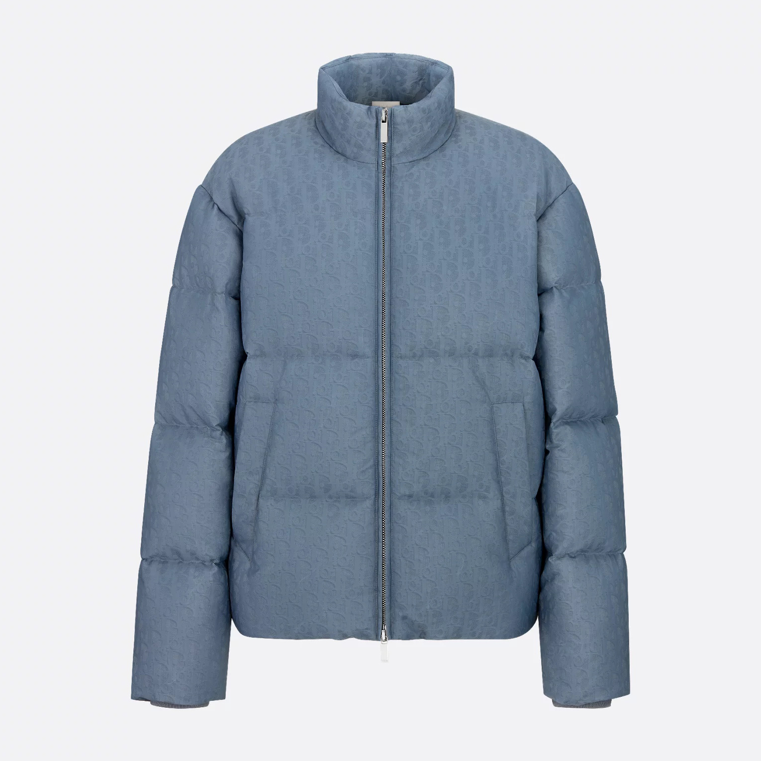 Nigo Dior Men's Fall And Winter Blue Dark Logo Print Lapel Single Breasted Long Sleeved Puffer Down Jacket #nigo74511